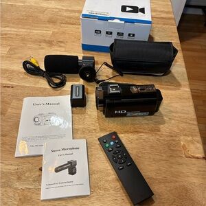 HD Video Camera Camcorder with Microphone - Black open to any others plus trades